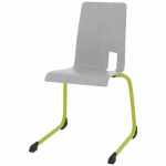 CHAISE COQUE SODA PIÈTEMENT LUGE ALU - GRIS/VERT GRANNY - RODET
