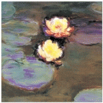 DECORATIVE PICTURE NIMPHEAS DETAIL CM 30X30X1,8 TWINSOR EC20869
