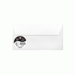 PAQUET DE 5 ENVELOPPES POLLEN 110X220MM 120G/M2 - BLANC IRISÉ - LOT DE 5