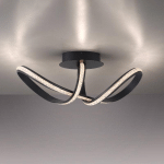 PAUL NEUHAUS PLAFONNIER LED BRILLA, NOIR, INTENSITÉ VARIABLE