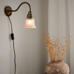 PR HOME APPLIQUE MURALE EMMI, COULEUR LAITON ANTIQUE, Ø 12 CM