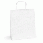 SAC À POIGNÉES TORSADÉES BLANC 46X50X14 CM