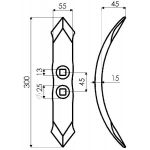 SOC CHISEL 6429 55X15X300 EA.45 S QPS