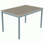 TABLE CARÉLIE 120X80 T5 STR POLY. ÉRABLE GOTLAND BEIGE/LAGON - MOBIDECOR