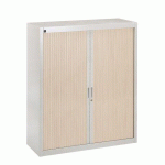 ARMOIRE À RIDEAUX GRIS/CHÊNE CLAIR DÉMONTABLESBRUNEAU 136 X 120 CM