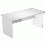 BUREAU DROIT PIEDS PANNEAUX FAST - 160 CM - BLANC - BLANC