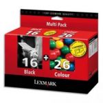 LEXMARK COMBO PACK CARTOUCHE JET D'ENCRE NOIR 16/26 80D2126