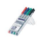 LUMOCOLOR FEUTRE LUMOCOLOR 311 NON PERMANENT STAEDTLER  - CAPUCHON - 0,4 MM - POCHETTE 4 COULEURS