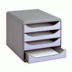 MODULE DE CLASSEMENT EXACOMPTA BIG-BOX 4 TIROIRS GRIS FONCÉ - PARME
