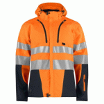 PROJOB 6419 PARKA SOFTSHELL - EN ISO 20471 CLASSE 3/2 ORANGE/NOIR - TAILLE XS