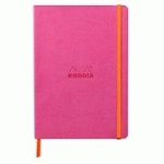 RHODIARAMA CARNET SOUPLE A5 160 PAGES DOT PAPIER IVOIRE 90G FERMETURE ÉLASTIQUE - FUCHSIA - LOT DE 2
