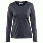 T-SHIRT MANCHES LONGUES FEMME GRIS FONCÉ TAILLE XXXL - BLAKLADER