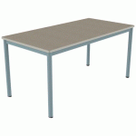TABLE CARÉLIE MOB 160X80 T6 STR POLY. ÉRABLE G. BEIGE/LAGON - MOBIDECOR