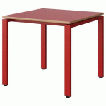 TABLE MALIBU 80X80 T5 SOUDÉ STR ALAI ROUG U321/ROUG 3020