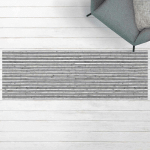 MICASIA - TAPIS EN VINYLE - WOODEN WALL WITH NARROW STRIPS BLACK AND WHITE - PANORAMA PAYSAGE DIMENSION HXL: 30CM X 90CM