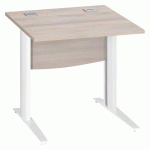 BUREAU DROIT EXCELLENS L 80 CM CHÊNE GRIS PIÈTEMENT 