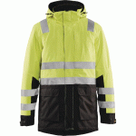 PARKA HAUTE-VISIBILITÉ JAUNE FLUORESCENT/NOIR TAILLE XXXL - MANUTAN COLLECTIVITÉS