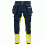 PROJOB 6540 PANTALON POLYAMIDE EN ISO 20471 CLASSE 1 JAUNE/MARINE - TAILLE 50