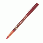 LOT DE 2 - STYLO ROLLER PILOT HI-TECPOINT V7 À CAPUCHON POINTE 0,7 MM - ÉCRITURE MOYENNE ROUGE