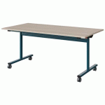 TABLE MALIBU RAB. 160X80 T5 DL STRA ABS ACACIA/BLEU 5025