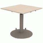TABLE MANO MOB RÉGLABLE 80X80 STRAT ABS ÉRABLE G./NOISETTE - MOBIDECOR