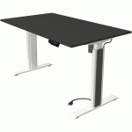 BUREAU RÉGLABLE MOVE 1 ADVANCE ANTHRACITE/BLANC - 140X80 CM - KERKMANN