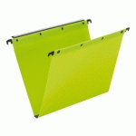 LOT DE 10 - DOSSIER SUSPENDU POUR TIROIRS POLYPROPYLÈNE OPAQUE ULTIMATE ELBA FOND 15 MM VERT