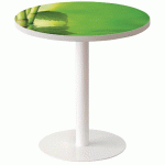 GUÉRIDON BAS EASY OFFICE PIED MÉTAL Ø 60 CM PLATEAU COLORIS DÉCOR ZEN - MANUTAN COLLECTIVITÉS