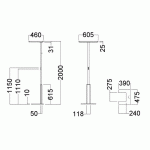 GLAMOX LAMPADAIRE DE BUREAU LINEA-F, DIMMABLE, CCT, BLANC