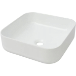 LAVABO CARRÉ CÉRAMIQUE BLANC 39X39X13,5 CM