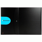 LOT DE 5 - CLASSEUR DE PRÉSENTATION 4 ANNEAUX PLASTIFIÉ EXACOMPTA EXASHOW A3 - DOS 4 CM NOIR