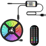 TLILY - LUMIÈRES LED AVEC CHANGEMENT DE COULEUR MUSIC SYNC RGB LUMIÈRES 5050 SMD APP CONTROL AVEC TÉLÉCOMMANDE POUR LA FÊTE DE 1M A