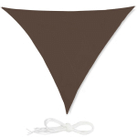 VOILE D'OMBRAGE TRIANGLE DIFFUSEUR OMBRE PROTECTION SOLEIL BALCON JARDIN UV TOILE IMPERMÉABLE 5X5X5 M, MARRON - RELAXDAYS