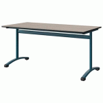TABLE MALIBU 160X80 T6 DL STRA ACACIA/NOIR BLEU 5025 - MANUTAN EXPERT