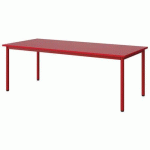 TABLE MALIBU 180X80 T4 4P STRA ABS ROUGE U321/ROUGE 3020