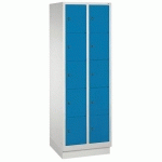 VESTIAIRE CASIERS CLASSIC SUR SOCLE 10 CASIERS BLEU CLAIR - CP