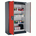 ARMOIRE SÉCURITÉ Q-PEGASUS-90 Q90.195.120.WDAC GRIS/ROUGE - MANUTAN COLLECTIVITÉS