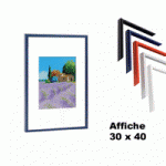 CADRES DÉCO COULEURS POUR AFFICHES 30 X 40 CMPERSONNALISEZ ET DÉCOREZ VOS ESPACES DE TRAVAIL ET D ACCUEIL!12 FORMATS ET 5 COULEURS DISPONIBLES.