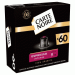 CAPSULES DE CAFÉ CARTE NOIRE INTENSE N° 9 - BOÎTE DE 60