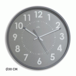 HORLOGE MURALE ABBY Ø 30 CM - À QUARTZ - GRIS
