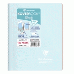 CAHIER RELIURE INTÉGRALE ENVELOPPANTE KOVERBOOK BLUSH A5 160 PAGES LIGNÉ COUVERTURE POLYPROPYLÈNE OPAQUE BICOLORE - BLEU GIVRÉ/CORAIL - LOT DE 5