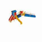 STRUCTURE 1 TOBBOGAN + 1 PLATEFORME FIXATION PLATINES - MANUTAN COLLECTIVITÉS