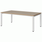 TABLE MALIBU 160X80 T3 SOUDÉ STRA ALAISÉ CHÊNE 1146/BLC 9016