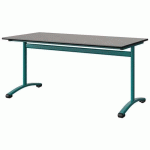 TABLE MALIBU 160X80 T6 DL STR ANTIB BÉTO F186/NOIR BLEU 5018