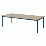 TABLE MALIBU 180X80 T1 4P STRA ALAISÉ ACACIA/BLEU 5025