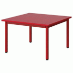 TABLE MALIBU 80X80CM T1 4P STRA ABS ROUGE U321/ROUGE 3020