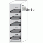 ARMOIRE SÉCURITÉ S-PHOENIX-90 S90.196.060.075.FDAS GRIS - ASECOS