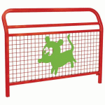 BARRIÈRE 1.50 SPÉC ECOLE CONVIVIALE CHIEN ZINC ROUGE 3020 - PROCITY