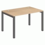 BUREAU DROIT TEAM LINE CHÊNE L 120 CM PIÉTEMENT ANTHRACITE