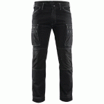 PANTALON DE TRAVAIL SERVICES DENIM STRETCH NOIR TAILLE 56 - BLAKLADER